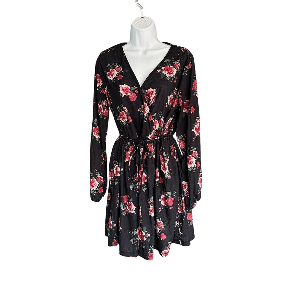 Red and Black Rose Dress